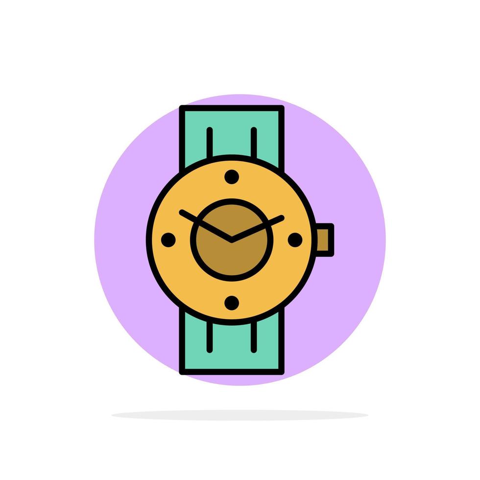 reloj reloj inteligente tiempo teléfono android círculo abstracto fondo color plano icono vector