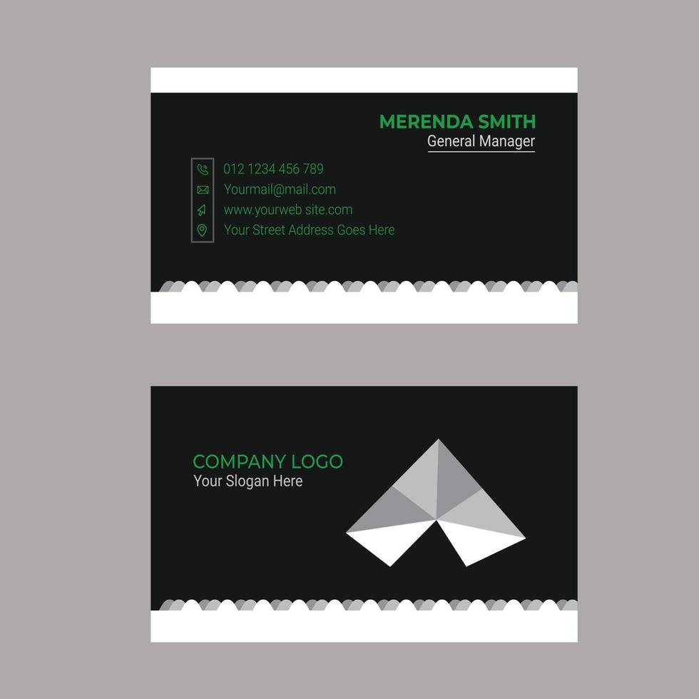 professional unique modern luxury custom business cards or visiting card design vector