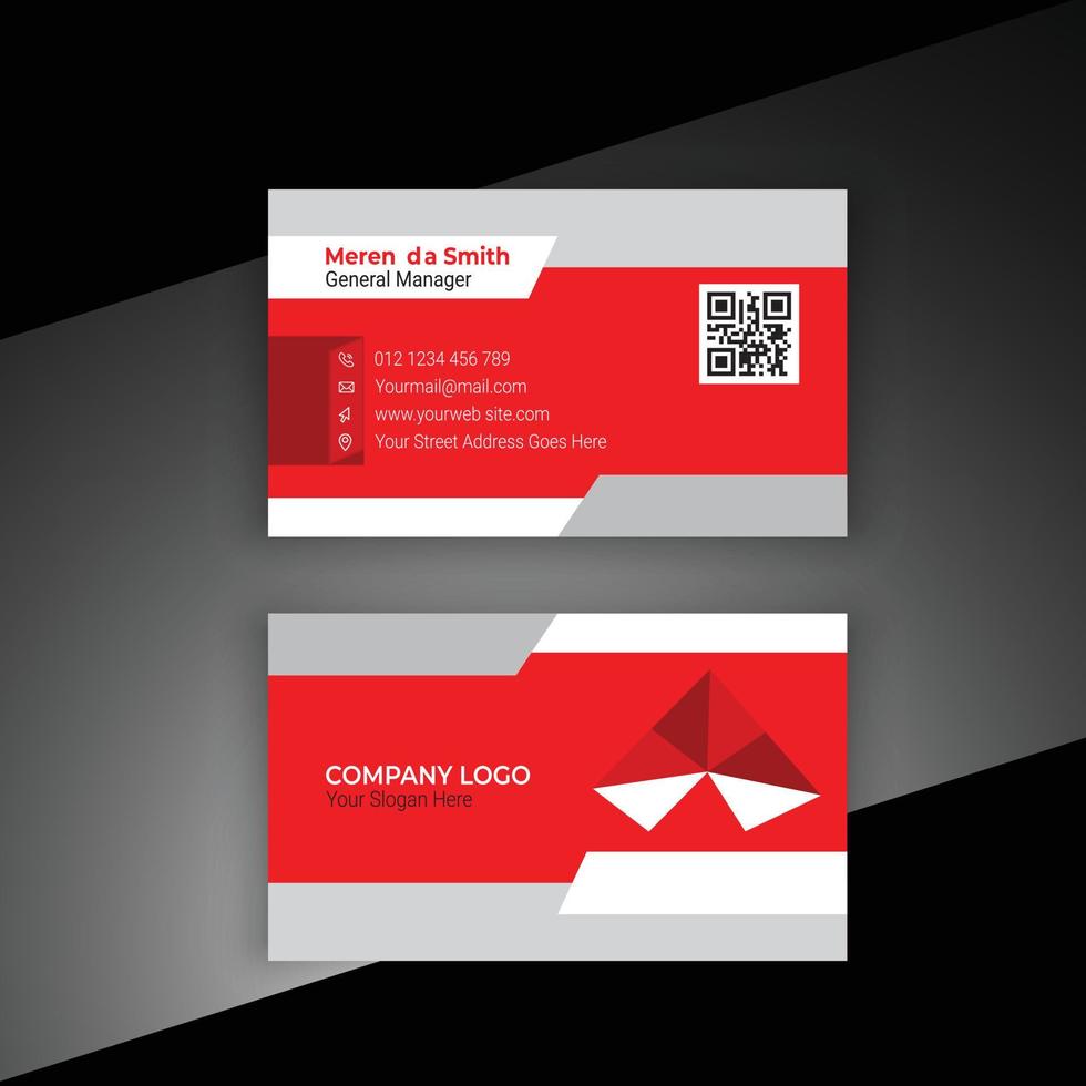 professional unique modern luxury custom business cards or visiting card design vector
