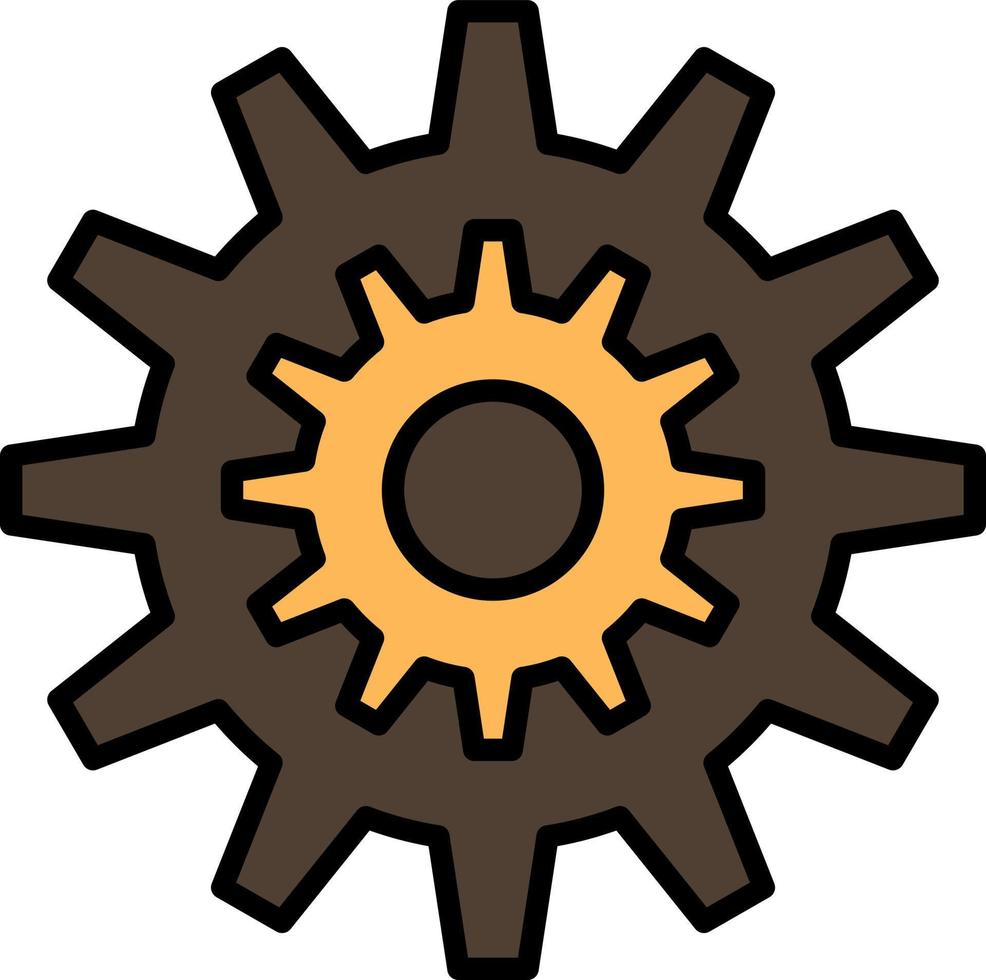 Settings Cog Gear Production System Wheel Work  Flat Color Icon Vector icon banner Template