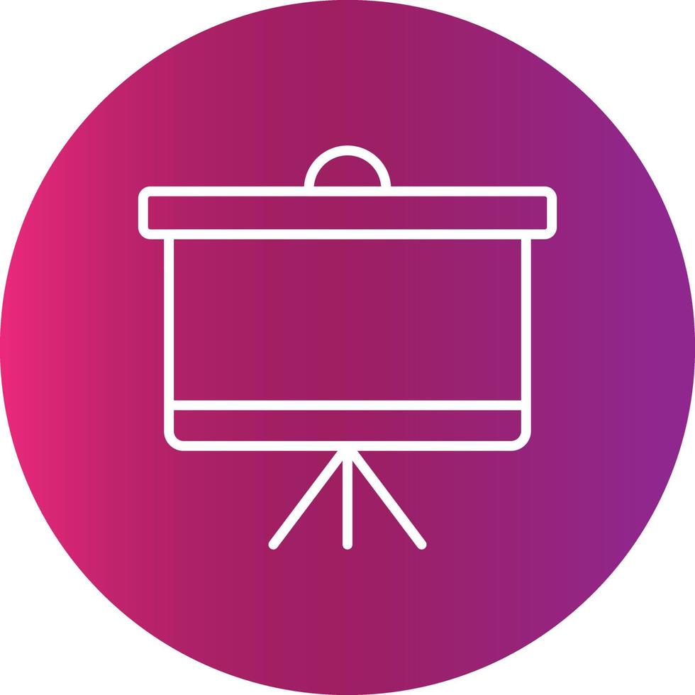 Projector Screen Creative Icon Design vector