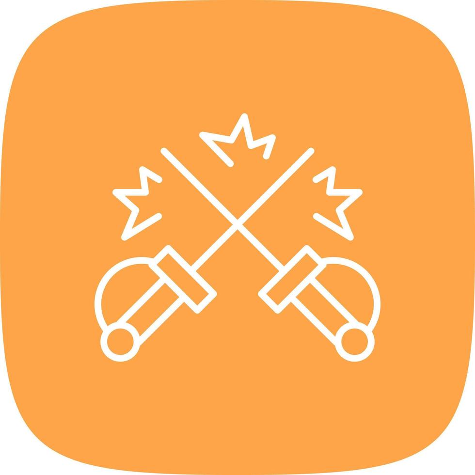 Fencing Creative Icon Design vector