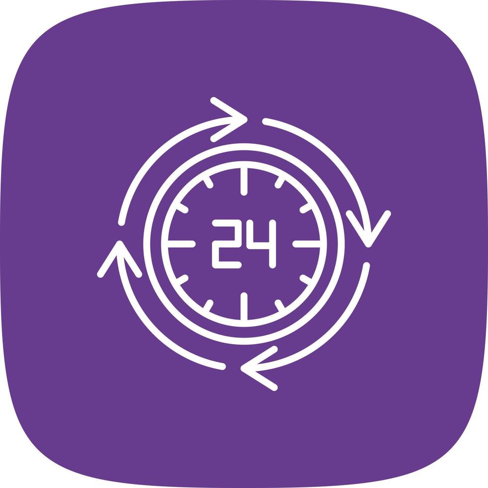 24 Hours Creative Icon Design vector