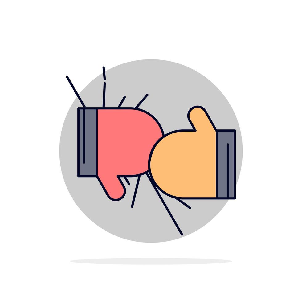 Box boxing competition fight gloves Flat Color Icon Vector
