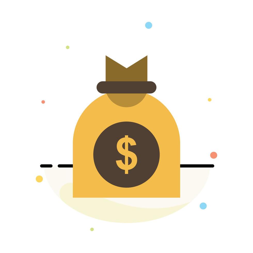 Capital Money Venture Business Abstract Flat Color Icon Template vector