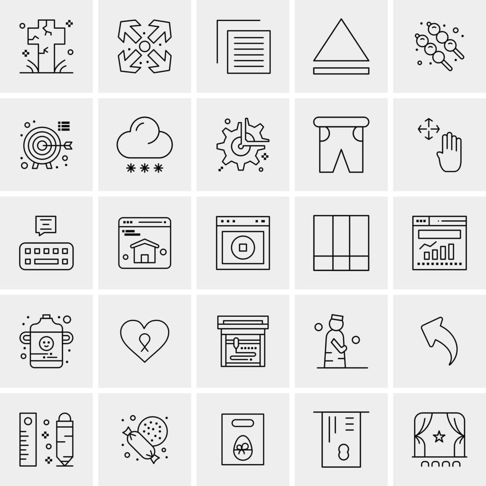 25 Universal Business Icons Vector Creative Icon Illustration to use in web and Mobile Related project