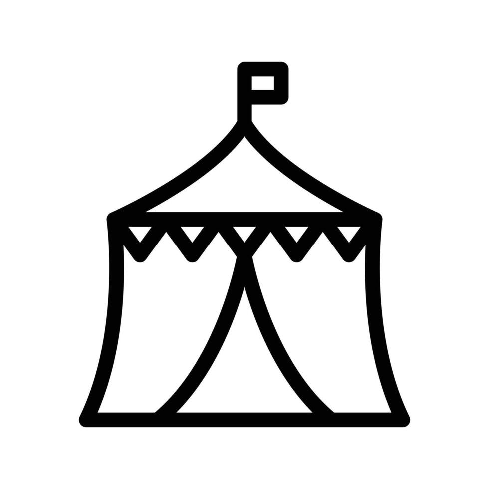 ilustración de vector de carpa de circo en un fondo. símbolos de calidad premium. iconos vectoriales para concepto y diseño gráfico.