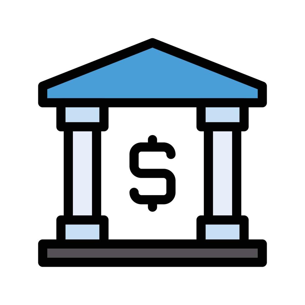 ilustración de vector de banco en un fondo. símbolos de calidad premium. iconos vectoriales para concepto y diseño gráfico.