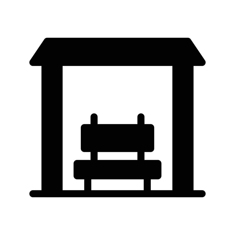 Ilustración de vector de parada de autobús en un fondo. Símbolos de calidad premium. Iconos vectoriales para concepto y diseño gráfico.