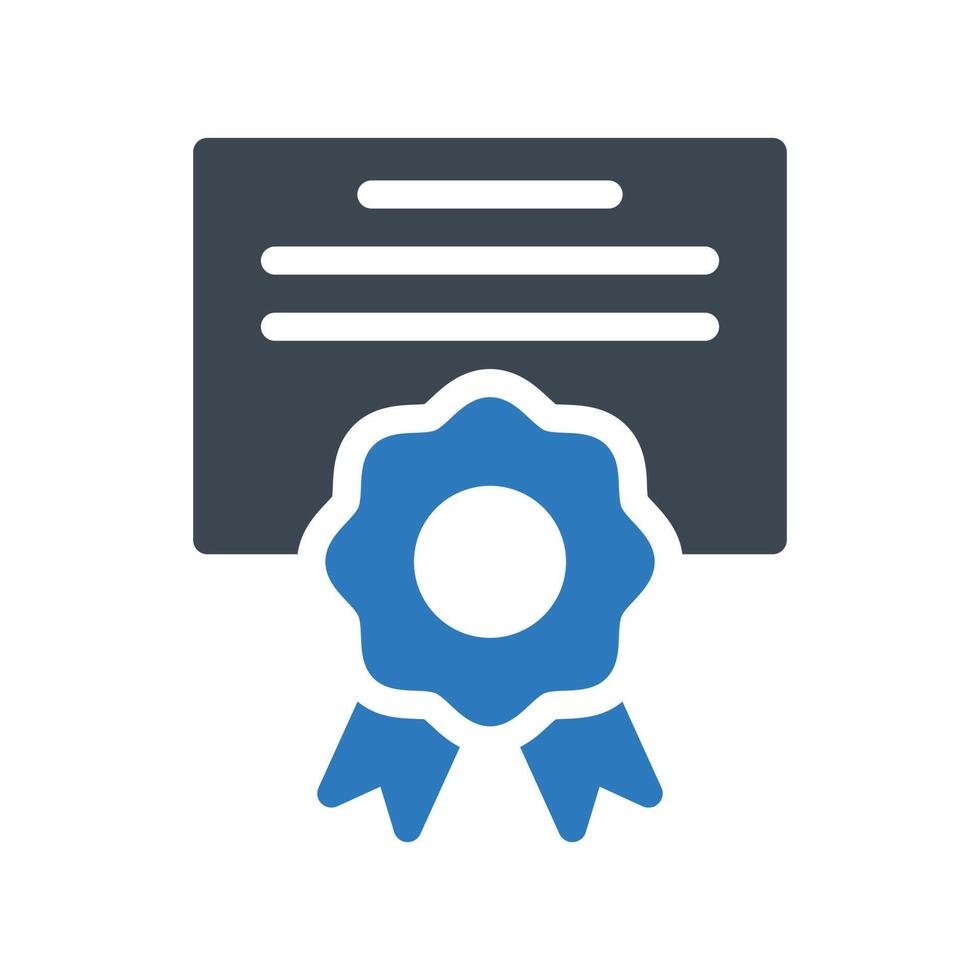 Ilustración de vector de certificado en un fondo. Símbolos de calidad premium. Iconos vectoriales para concepto y diseño gráfico.