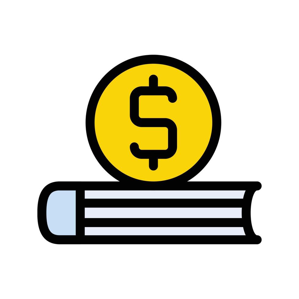 dollar book vector illustration on a background.Premium quality symbols.vector icons for concept and graphic design.