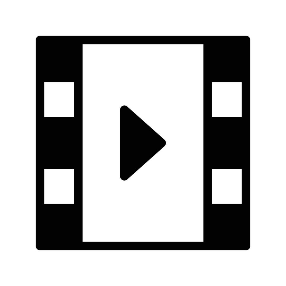 ilustración de vector de carrete de video en un fondo. símbolos de calidad premium. iconos vectoriales para concepto y diseño gráfico.