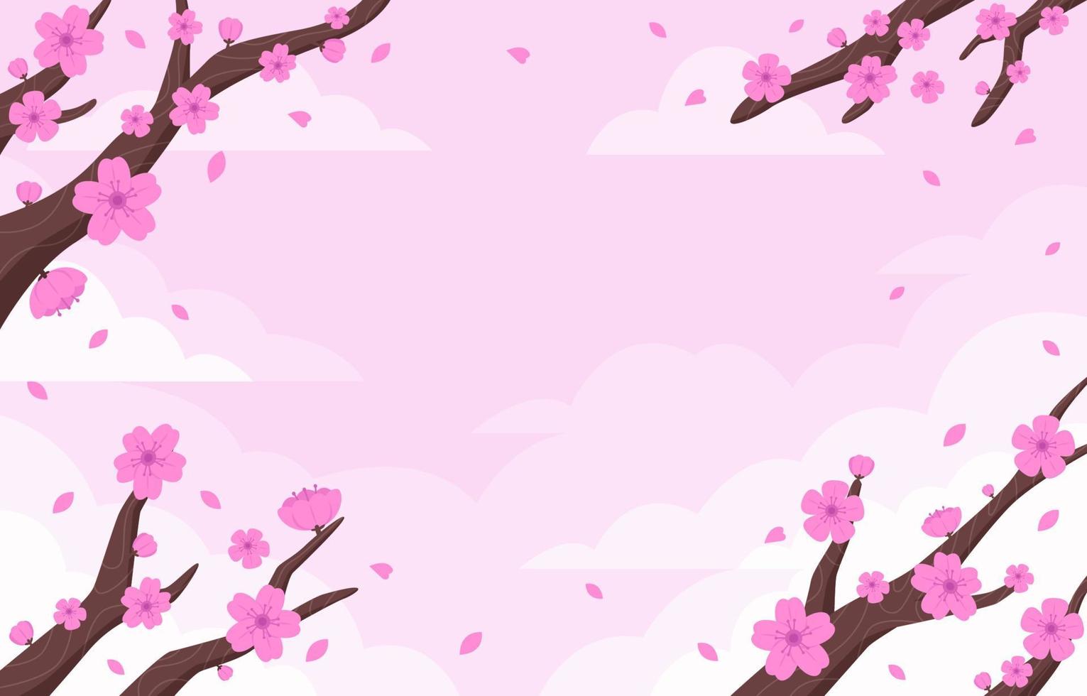 Peach Blossom Background vector