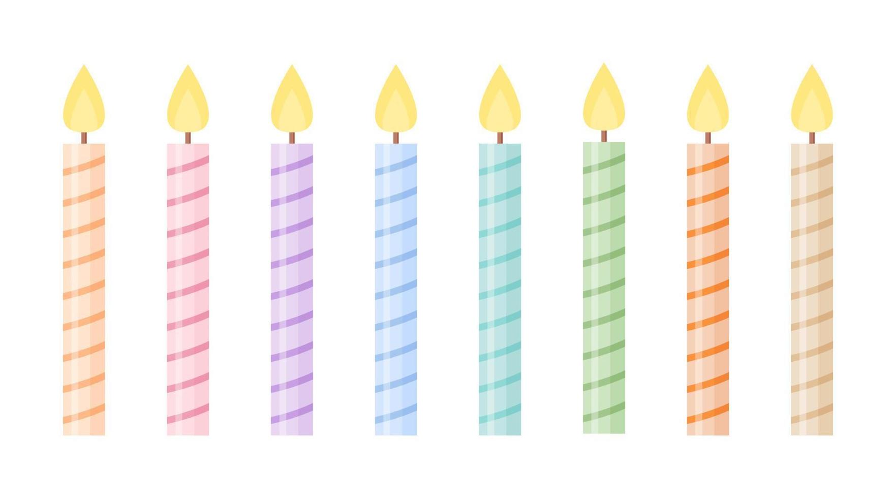 colorful holiday candles vector