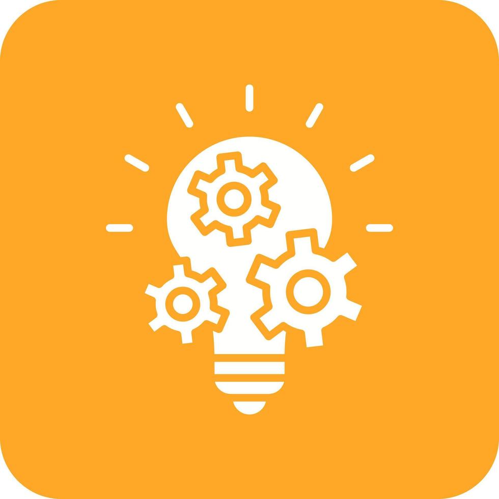 Project Management Glyph Round Corner Background Icon vector