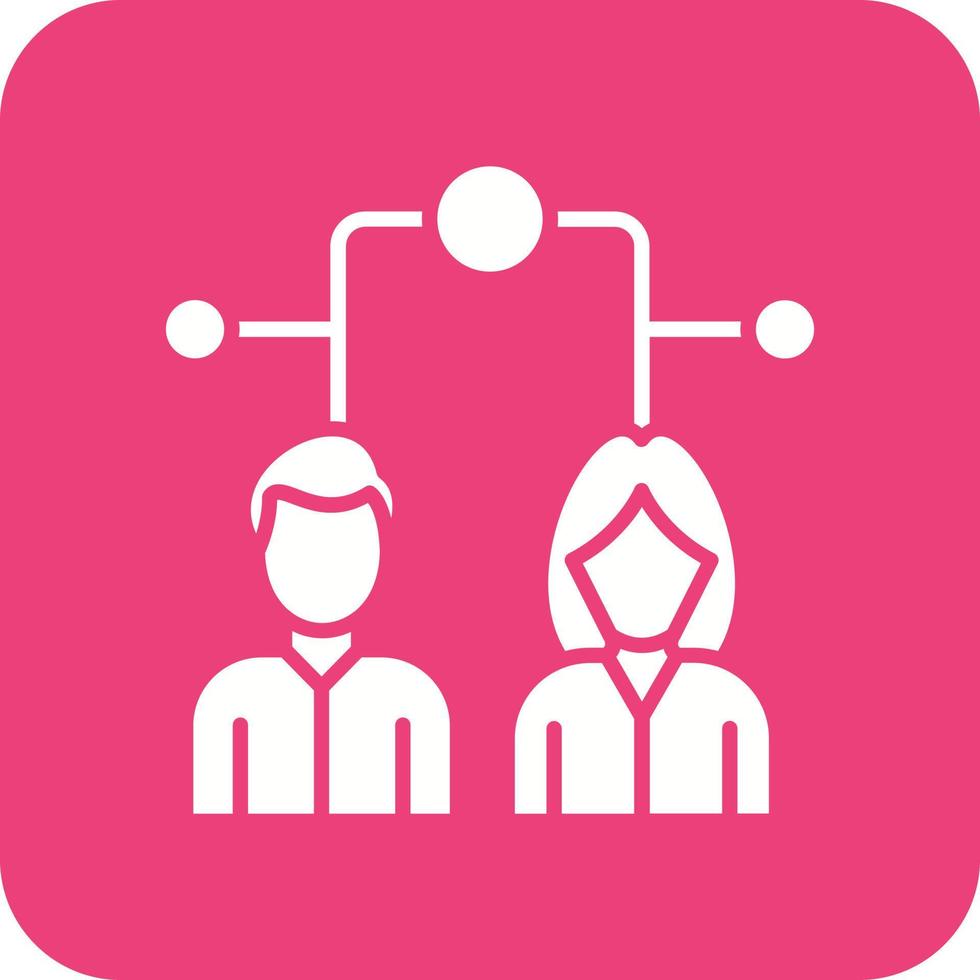 User Connection Glyph Round Corner Background Icon vector