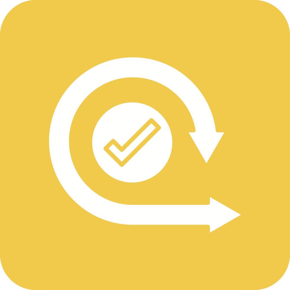 Iteration Glyph Round Corner Background Icon vector