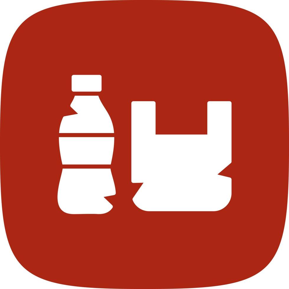 Waste Plastic Creative Icon Design vector