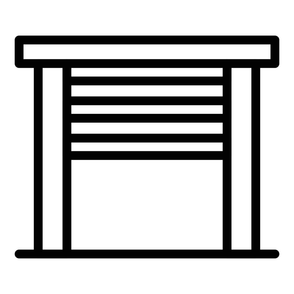 Click automatic gate icon, outline style vector