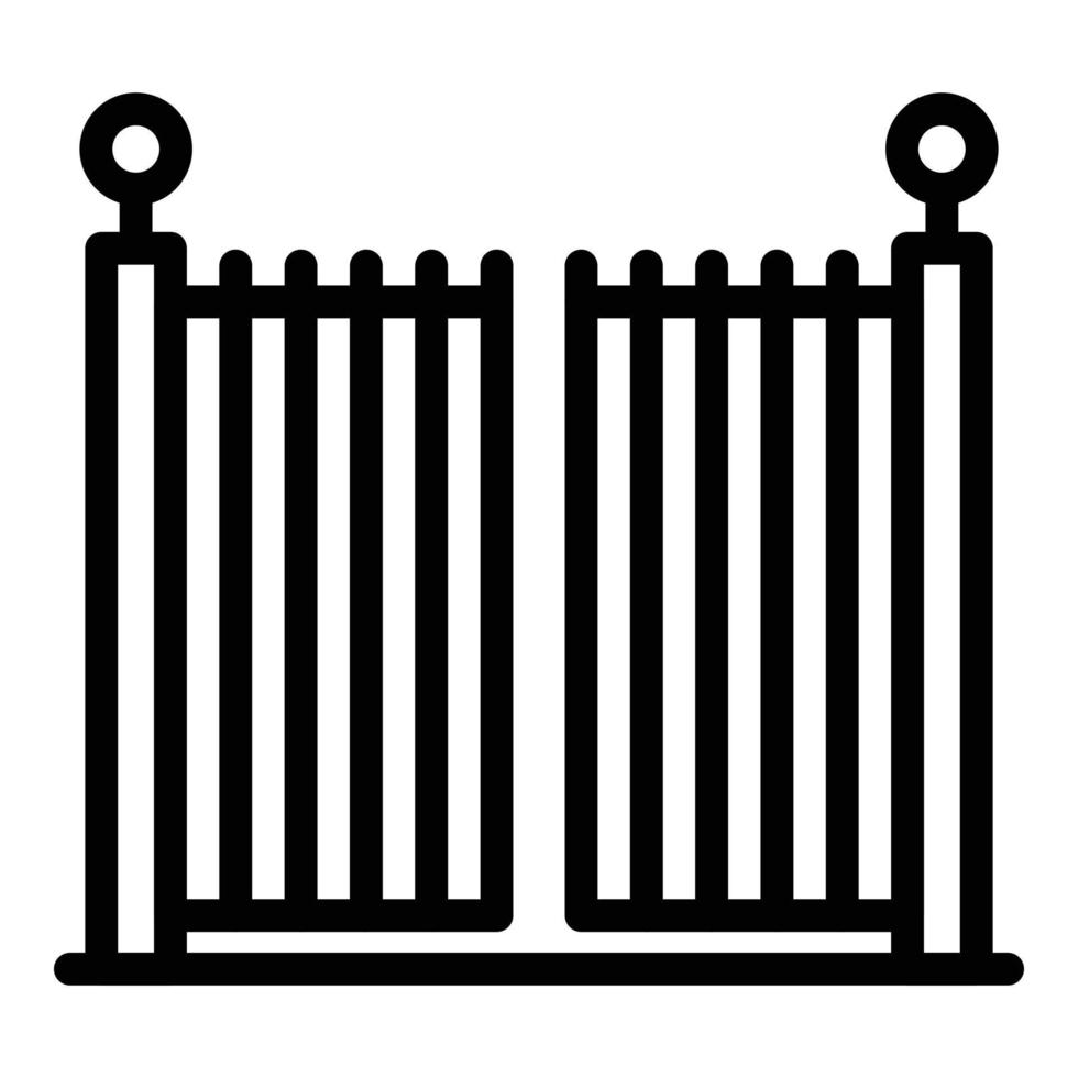 Signal automatic gate icon, outline style vector