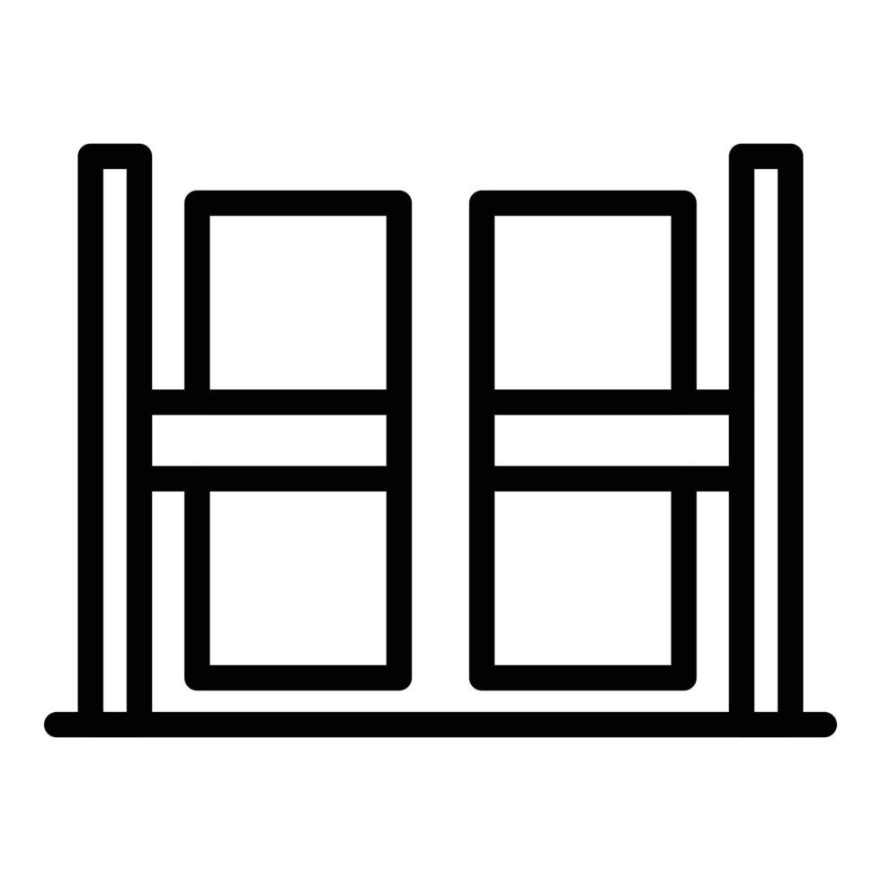 Smart gate system icon, outline style vector