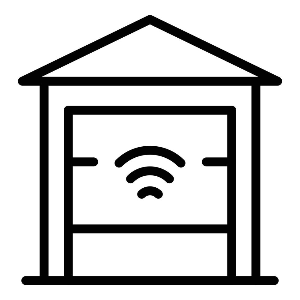Smart house icon, outline style vector