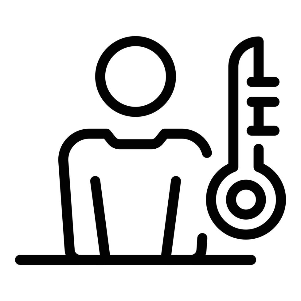 Authority member icon, outline style vector