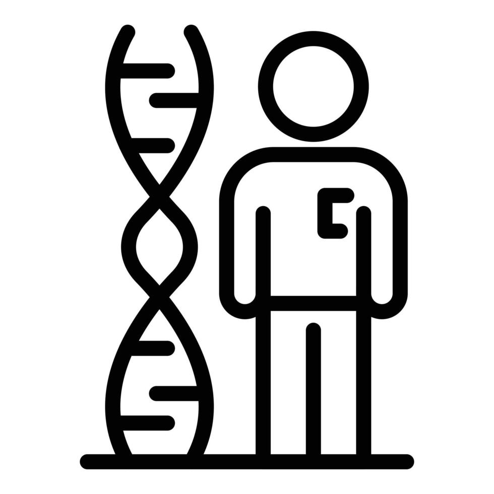Genetic engineer icon, outline style vector