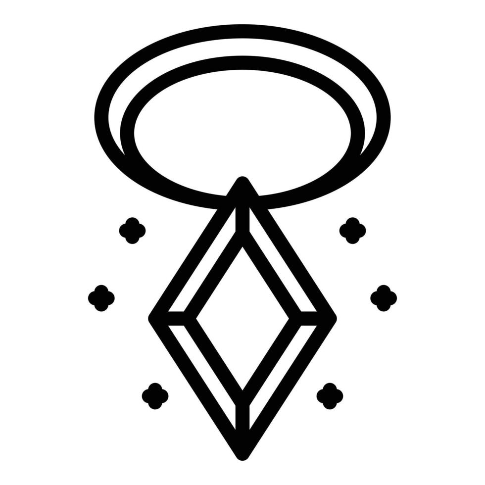 icono de collar, estilo de contorno vector