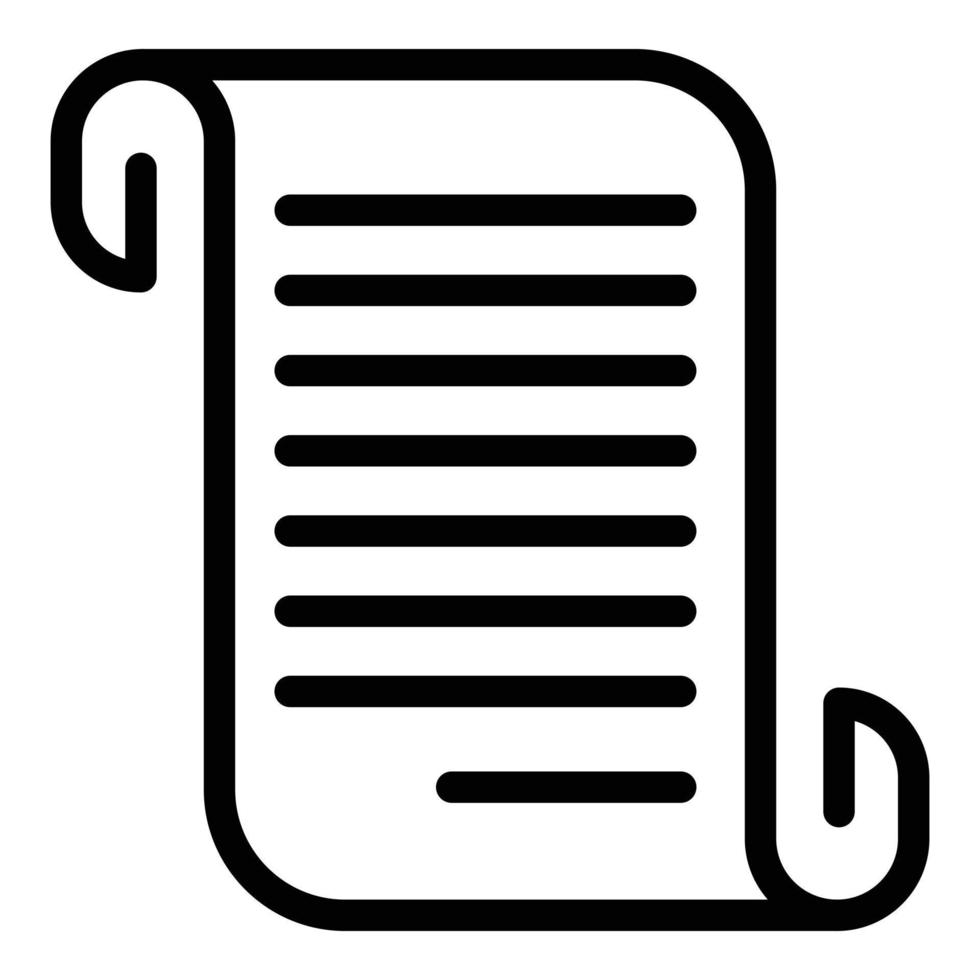 Authority paper icon, outline style vector