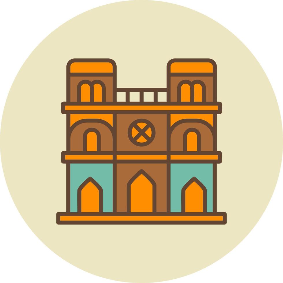 Notre Dame Creative Icon Design vector