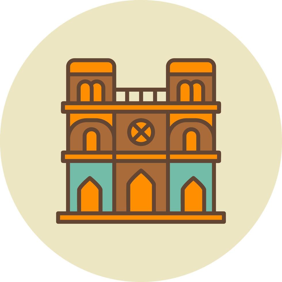 diseño de icono creativo de notre dame vector