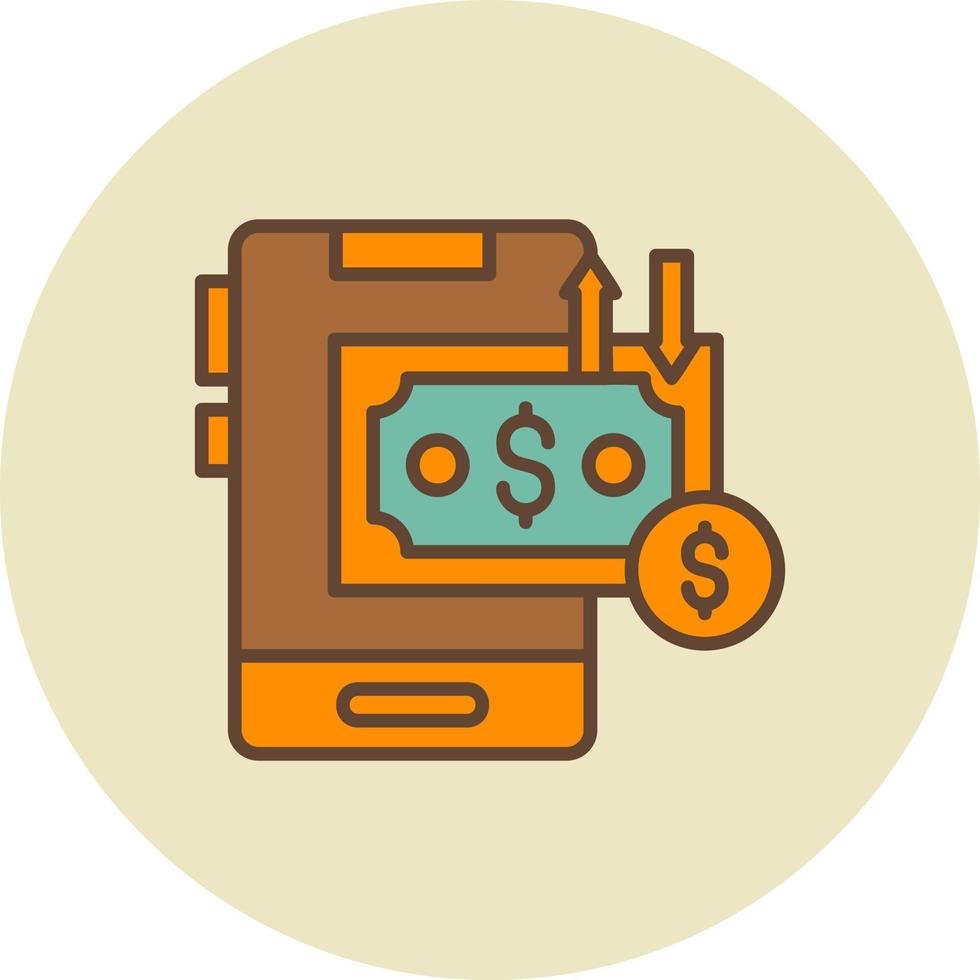 Money Transfer Creative Icon Design vector