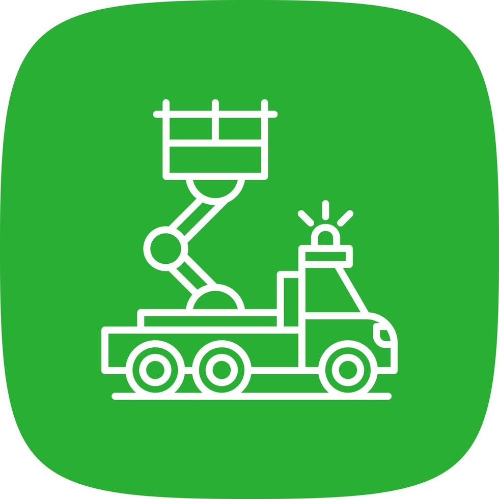 Ladder Truck Creative Icon Design vector