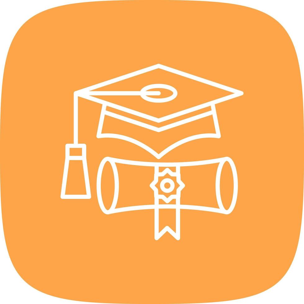 Graduation Cap Creative Icon Design vector