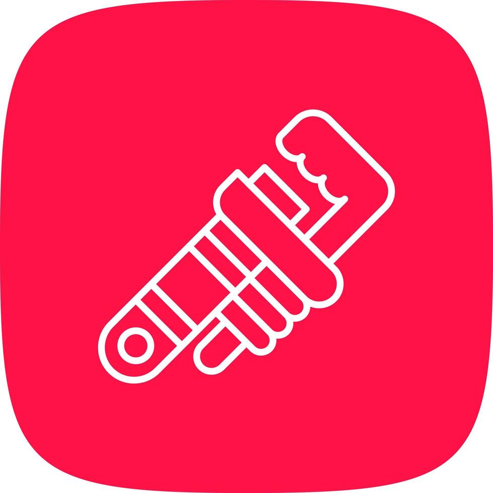 Pipe Wrench Creative Icon Design vector