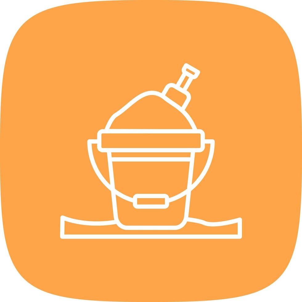 Sand Bucket Creative Icon Design vector