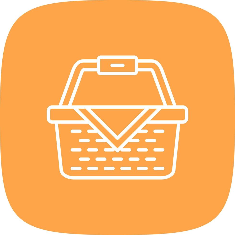Picnic Basket Creative Icon Design vector