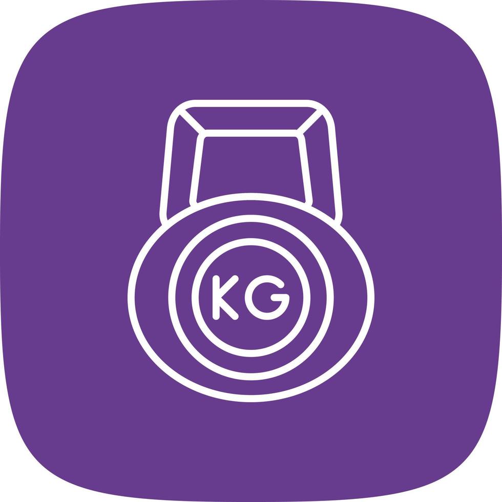 Kettlebell Creative Icon Design vector