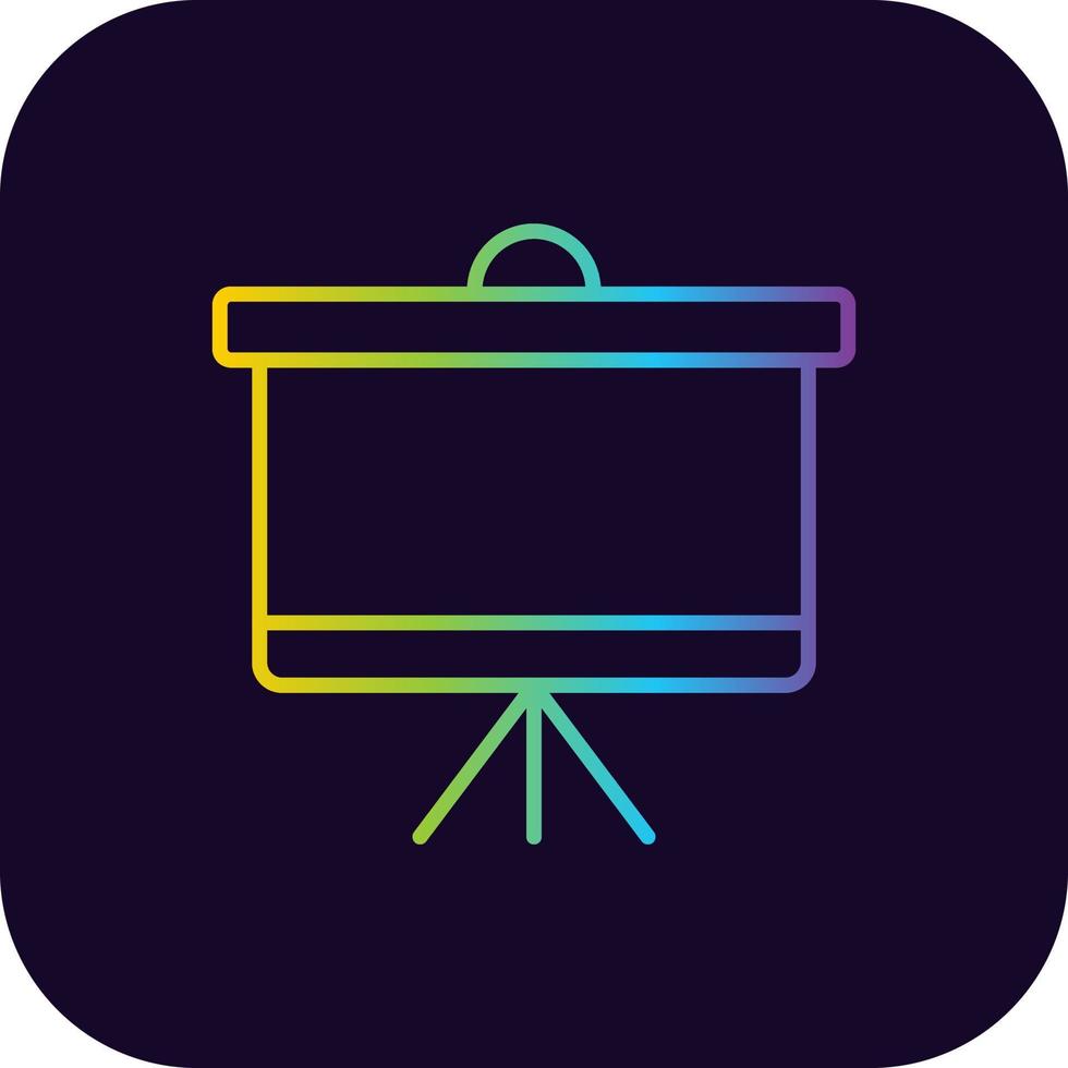Projector Screen Creative Icon Design vector