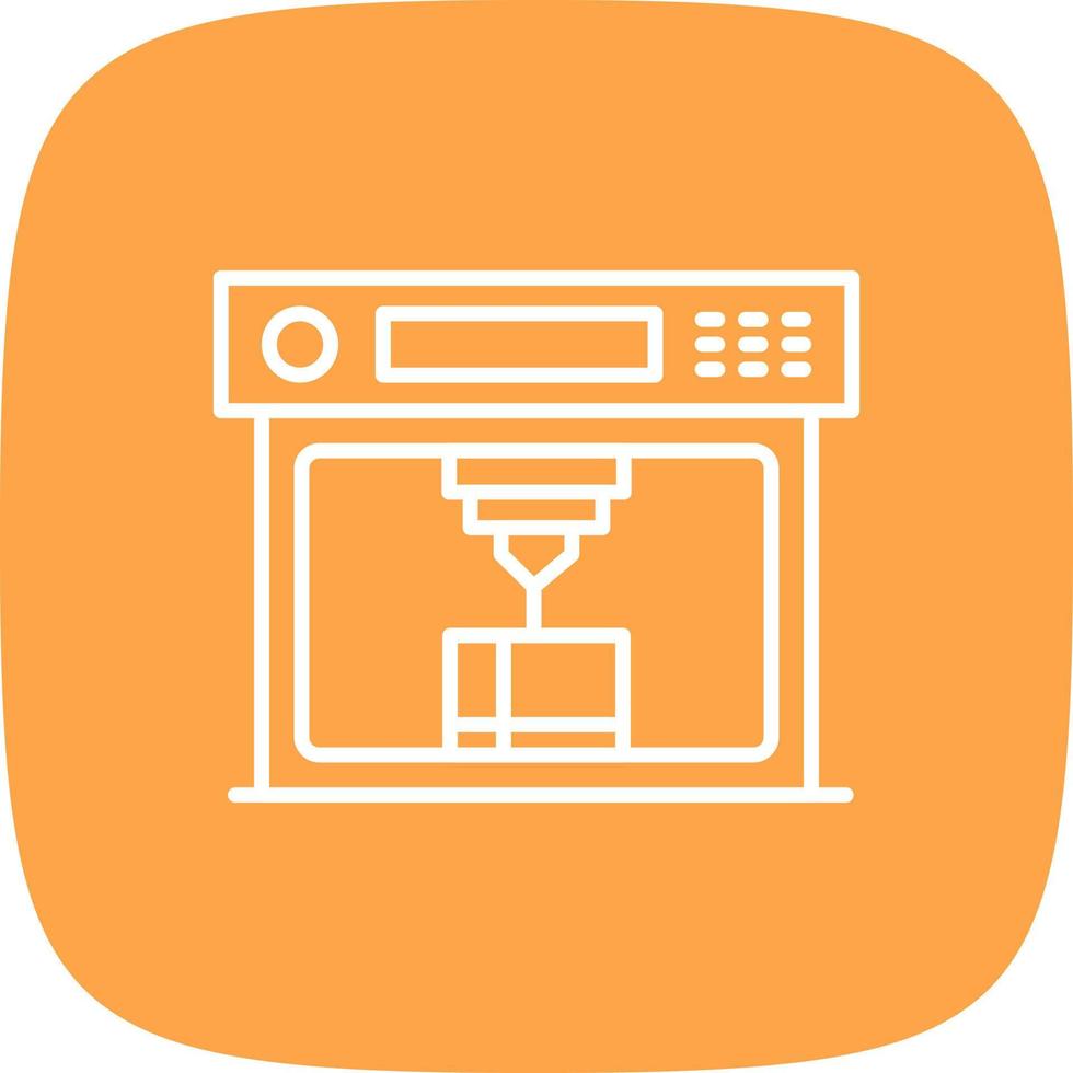 3d Printer Creative Icon Design vector