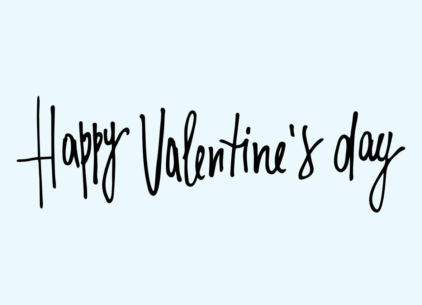 Happy Valentines Day greeting lettering with rainbow-colored heart in the back vector