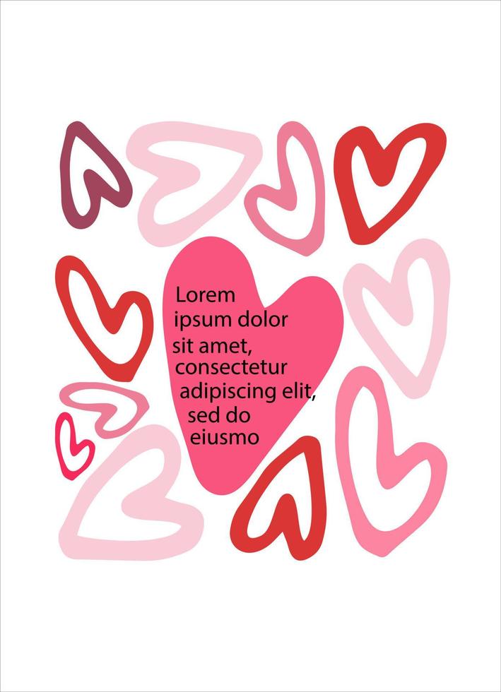 Happy Valentines Day greeting lettering with rainbow-colored heart in the back vector