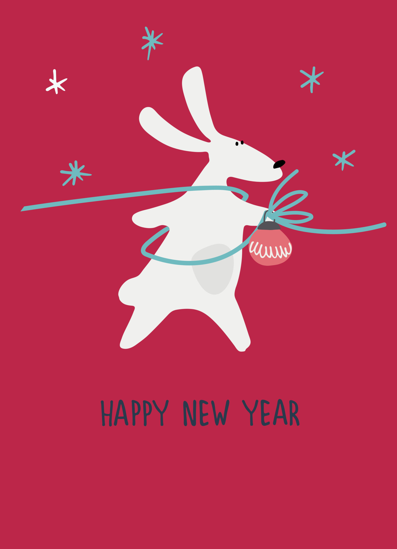 Funny chinese zodiac rabbit happy new year 2023 Vector Image