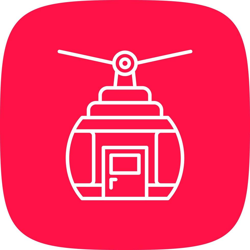 Cable Car Creative Icon Design vector