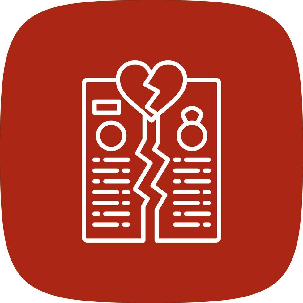 Divorce Creative Icon Design vector