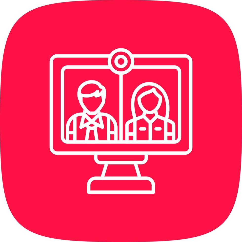 Online Interview Creative Icon Design vector