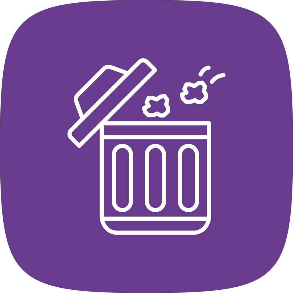 Throwing Trash Creative Icon Design vector