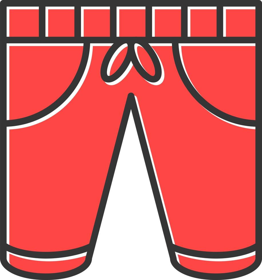 diseño de icono creativo de pantalones cortos vector