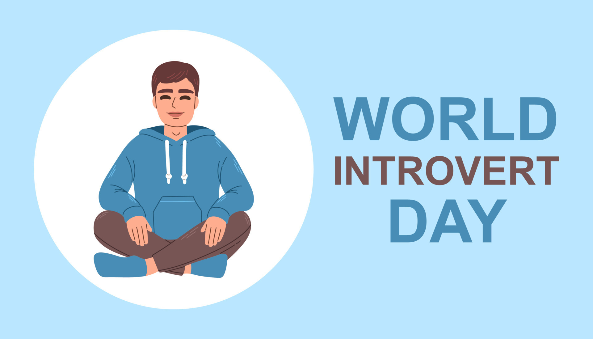 World Introvert Day. January 2. Holiday concept. Template for